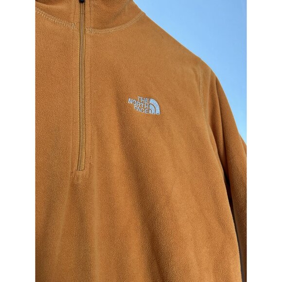 The North Face Boys Medium TKA 100 Fleece Pullover Jacket Orange 1/4 Zip - Picture 5 of 12